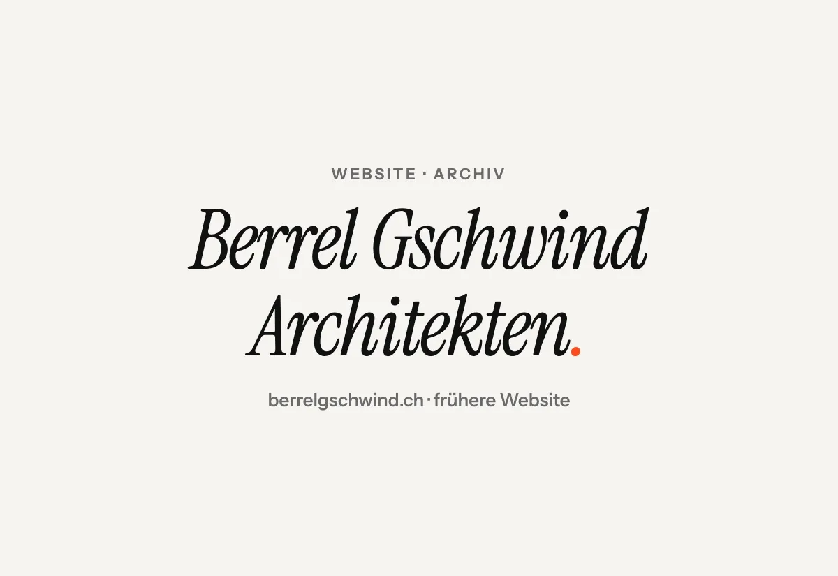 Website von Berrel Gschwind Architekten