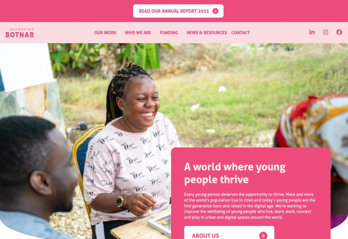 Website von Fondation Botnar
