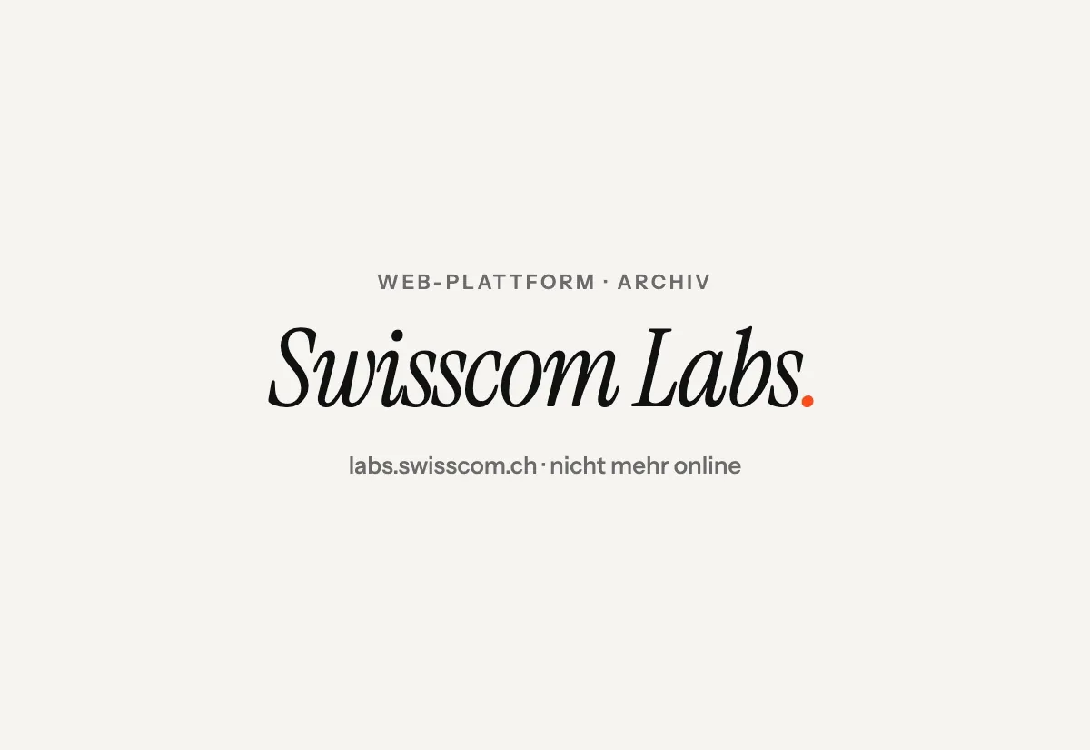 Website von Swisscom Labs